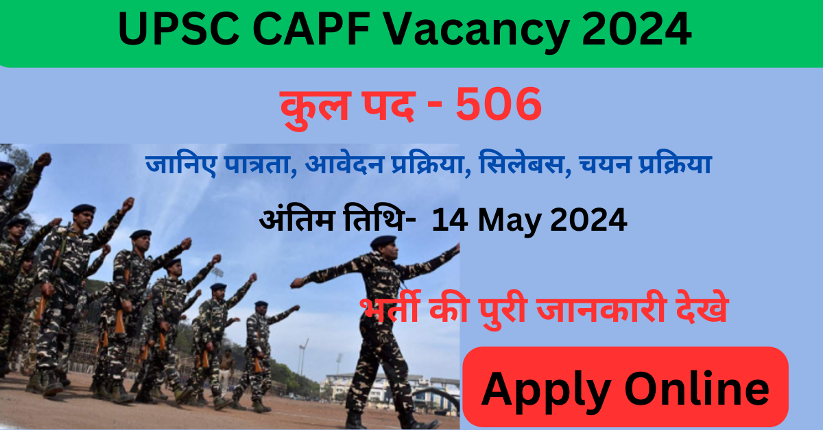 UPSC CAPF Vacancy 2024